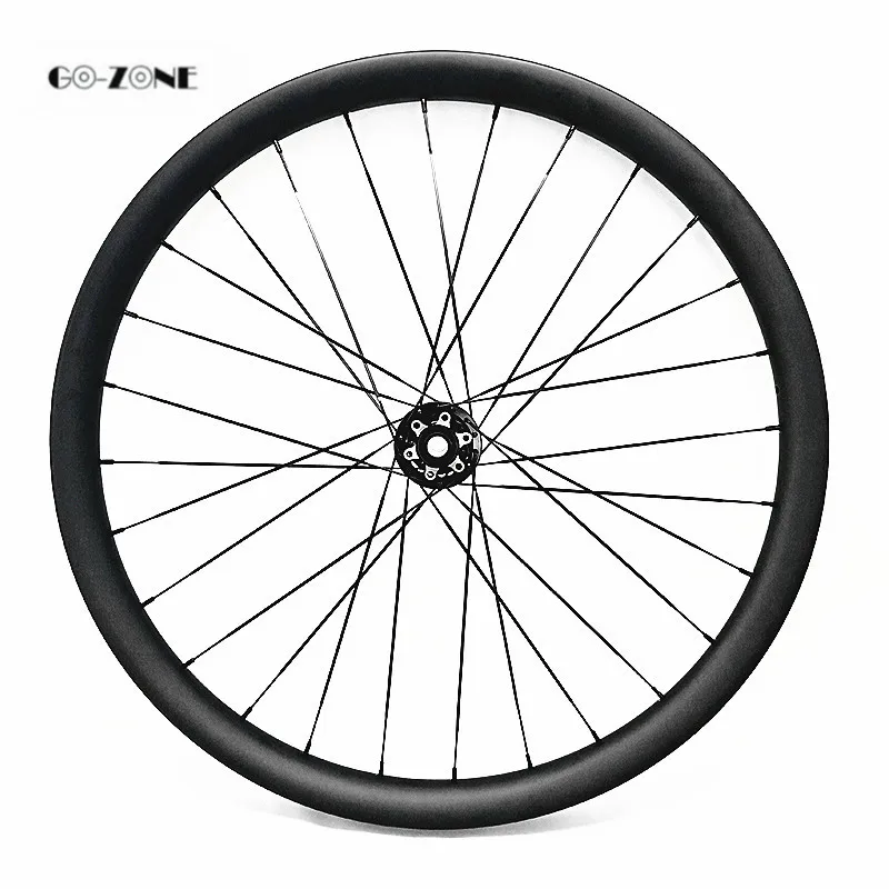 Clearance Go-zone 29er mtb carbon wheelset asymmetric 45x25mm tubeless bike carbon disc wheel novatec D791SB D792SB 100x15 142x12 カーボンホイール 7