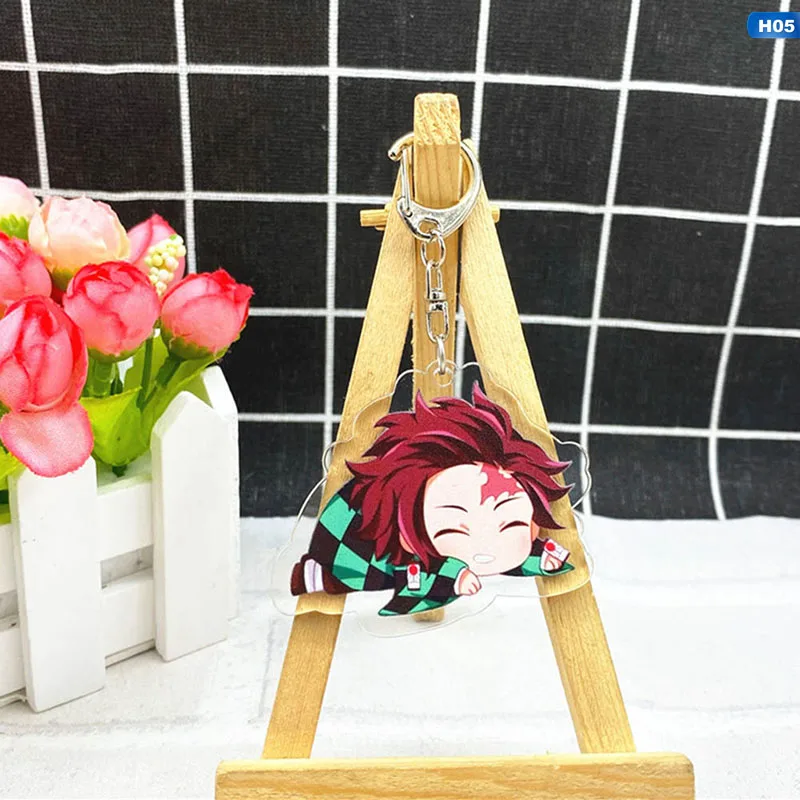 Аниме демон убийца: Kimetsu no Yaiba акриловый брелок для ключей Косплей Аниме Подарки - Цвет: KEY5104H05