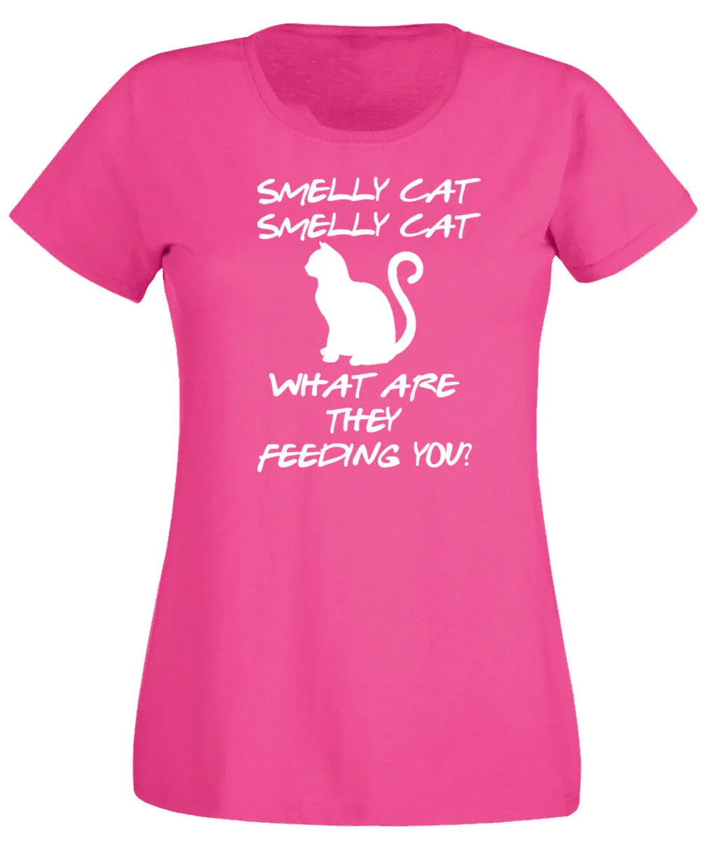 SMELLY CAT Футболка женские друзья смешной Фиби песня Дамы Топ Цитата подарок