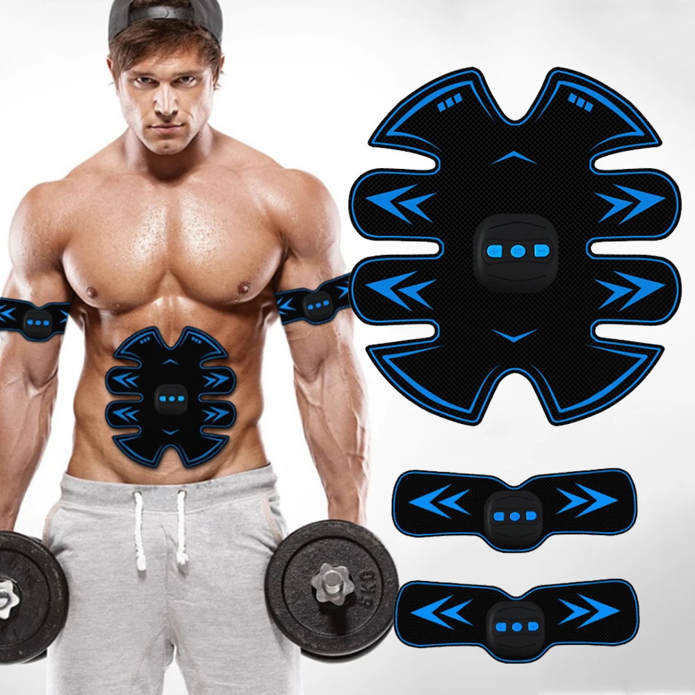 

Manooby Muscle Slimming Massager Stimulator Trainer Abdominal Smart Exercise Vibration Press Fat Burning Equipment USB Charged