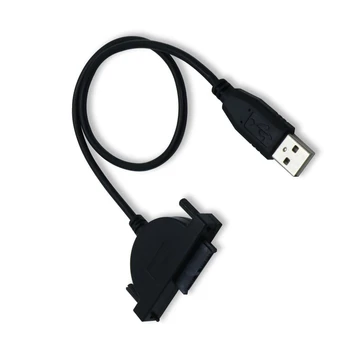 

NEW USB 2.0 Mini 13Pin Adapter Sata II 7+6 Slimline Drive Converter Cable Screws Steady Style For Laptop CD/DVD ROM 1PC