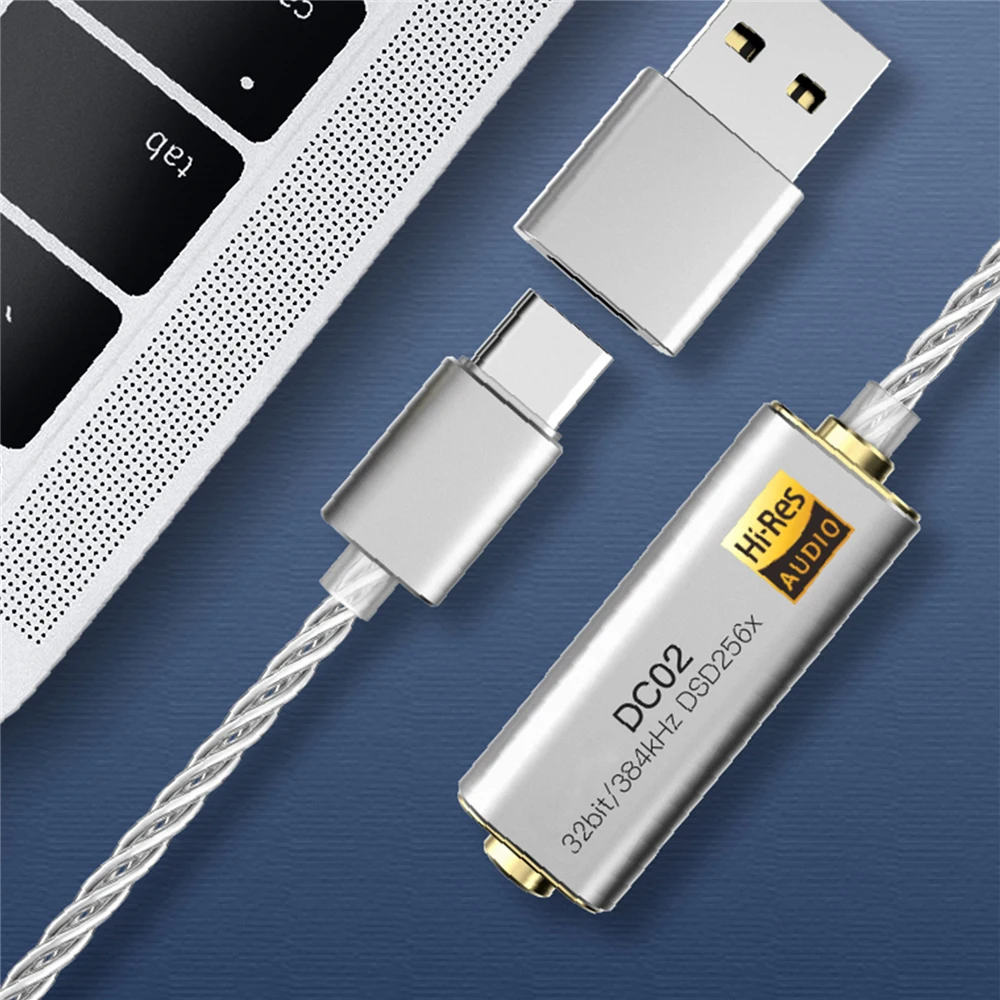  ​Portable Headphone Amplifier Adapter for iBasso DC01 DC02 USB DAC for Android PC Tablets 2.5mm 3.5