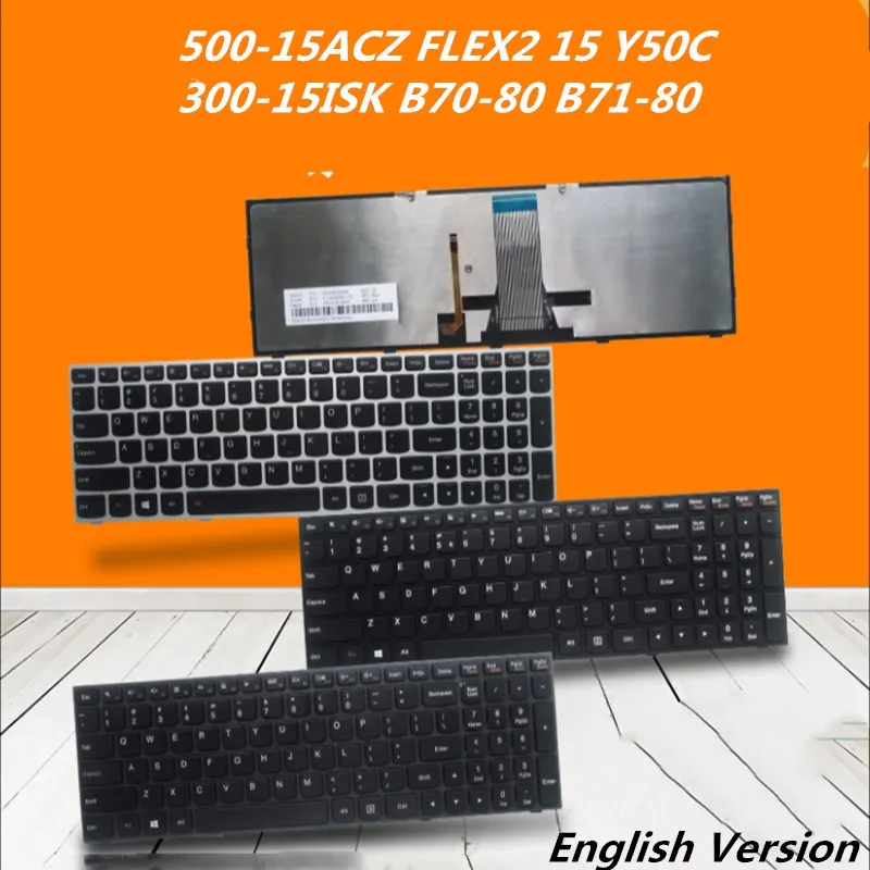 Ноутбук с английской клавиатурой для LENOVO 500-15ACZ FLEX2 15 Y50C 300-15ISK B70-80 B71-80 чехол