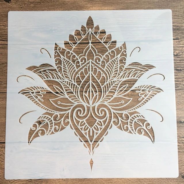 New 30 * 30cm size diy craft mandala mold for painting stencils stamped photo album embossed paper card on wood, fabric, wall 58