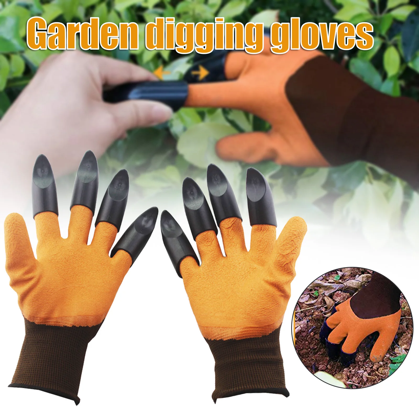 Garden Gloves Waterproof Genie Gloves with Finger Claws Heavy Duty