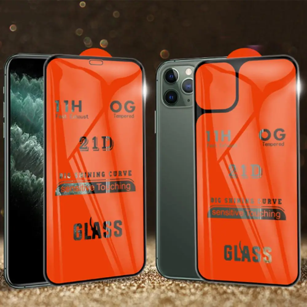 21D Передняя и задняя защита экрана закаленное стекло для iPhone 11 Pro Полное покрытие