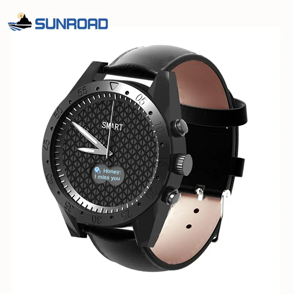 Смарт часы SUNROAD с пульсометром фитнес треком отслеживанием артериального