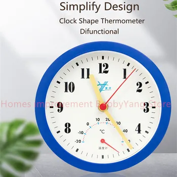

Difunctional Wall Clock with Thermometer/Temperature meter Simple Design Clock Kids Living Study Room Home Decor Birthday Gift