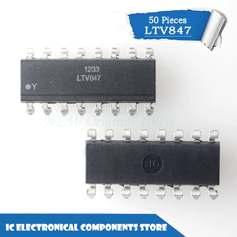 Новый оригинальный LTV847 LTV847S SOP16 LTV 847S SMD 50 шт./лот|Пульты ДУ| |
