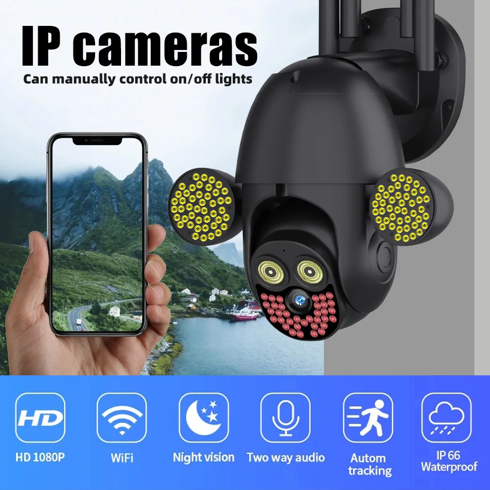 GUUDGO 1080P WI-FI IP Камера открытый Беспроводной Ночное видение PTZ умный дом