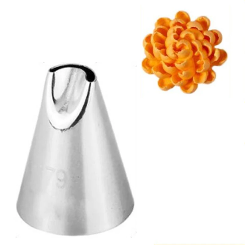 

Chrysanthemum Decorating Tip Nozzle for Cream Cake and Cupcake, Stainless Steel Icing Nozzles, Pastry Tools, #79