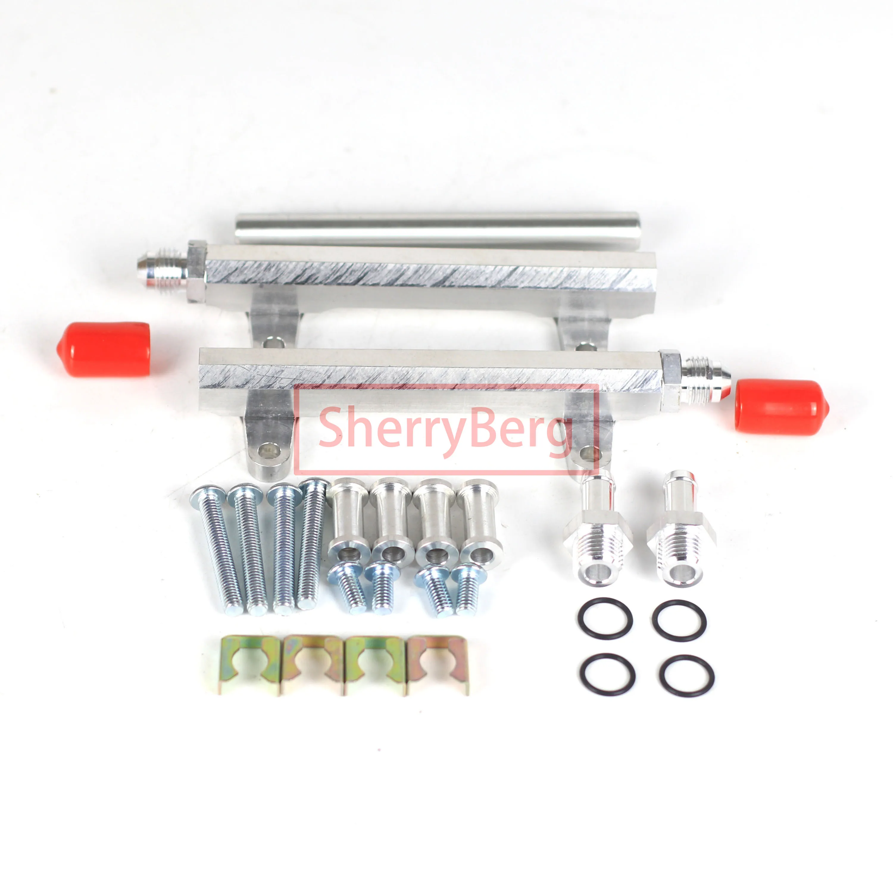 

SherryBerg Dual DCOE Throttle Body Fuel Rail for Weber JENVEY Dellorto Aluminium Designed for A Pair of TB TH TS And DTH