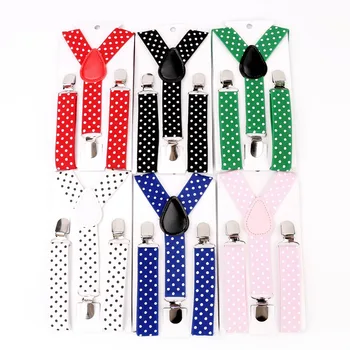 

1pc Children Suits Polka Dots Suspenders 3 Clip Adjustable Shirts Kids Suspenders for Baby Boys Belt Strap Braces