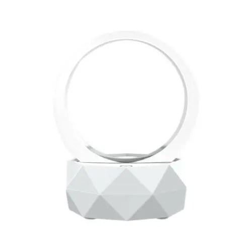 Портативный беспроводной Bluetooth 5,0 динамик и меняющий цвета Ночной светильник для рабочего стола спальни вечерние музыкальные ABS звуковые коробки для смартфона - Цвет: Белый