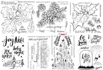 

Leaves/christmas Clear Silicone Stamp / seal for DIY Scrapbooking / Album Decorative Clear Stamp Sheets A003