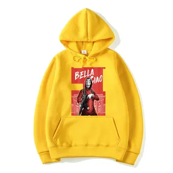 

La Casa De Papel Print Men/woman Hoody Sweatshirt Poleron Hombre Money Heist The Paper House Casual Man Hooded Hoodie Streetwear