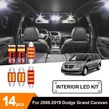 

14 x White Error Free Car Interior LED Map Dome Courtesy Trunk License Plate Bulbs Package Kit For 2008-2019 Dodge Grand Caravan