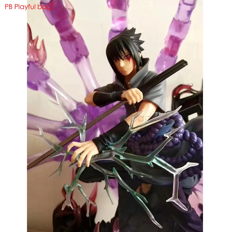 33-35 см японское аниме Uzumaki& Uchiha Sasuke фигурка большого размера украшение комнаты ПВХ-collecible-кукла-Игрушка Аниме-экшн-фигурка HE59