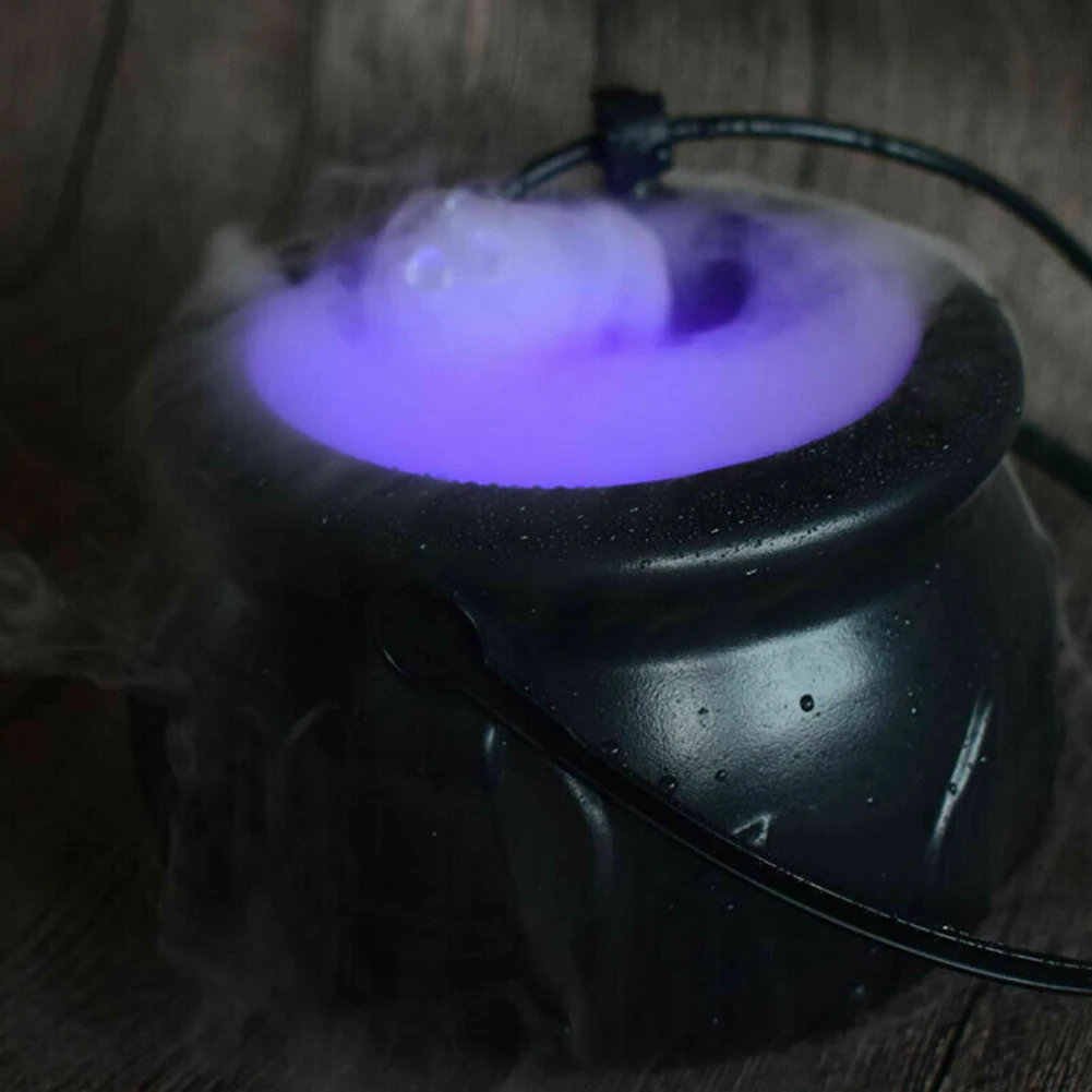24 Вт Хэллоуин дым машина для систем увлажнения и туманообразования чайник изменение цвета котел форма дым туманообразователь вечерние Prop дропшиппинг