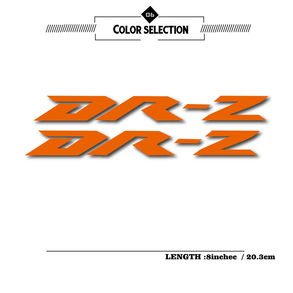 Мото rcycle велосипедный топливный бак наклейка колеса шлем мото водонепроницаемый светоотражающий логотип для suzuki drz dr-z dr z DR-Z - Цвет: Reflective orange