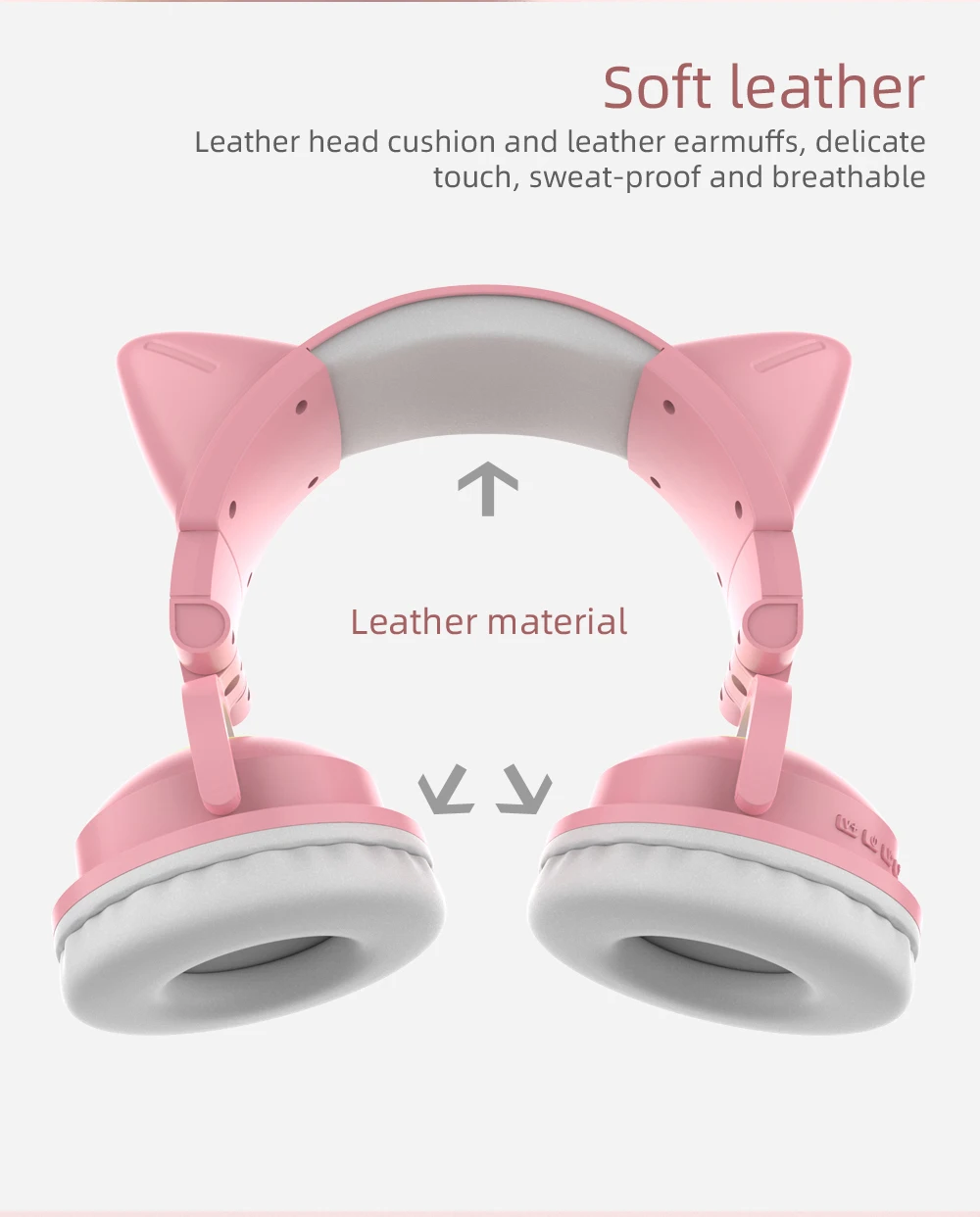 New ZW068 Bluetooth5.0 Headphone Wireless Headset With HD Microphone Cat Ear Cute LED Light Flashing for Girl Gift