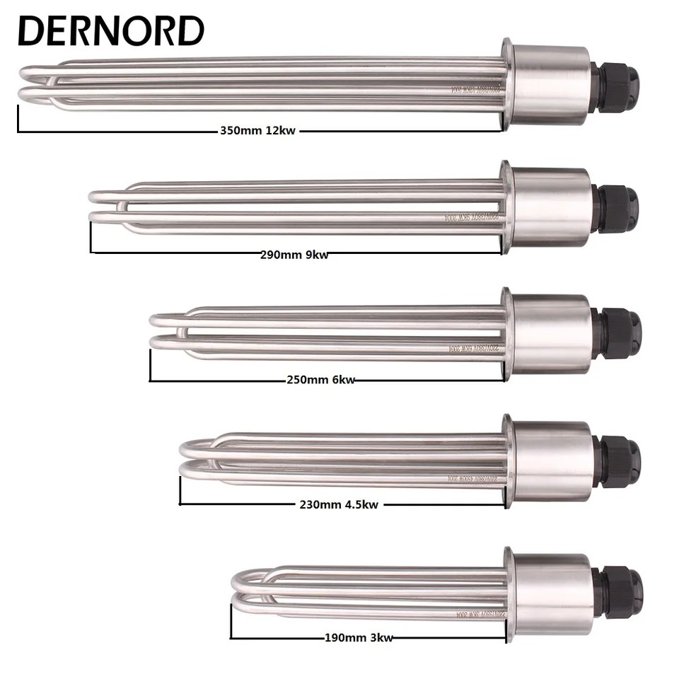 Elemento Riscaldante DERNORD Pieghevole 5500W 240V | Flangia BSP Da 1,5″ In Acciaio Inox Con Guarnizione | Per Serbatoi E Distillazione