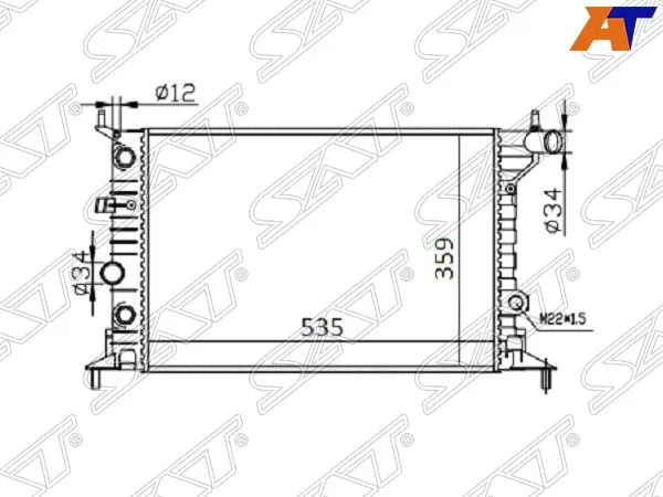 Радиатор OPEL VECTRA B 1.6/1.8/2.0 95-03 SAT SG-OP0001-96 | Автомобили и мотоциклы
