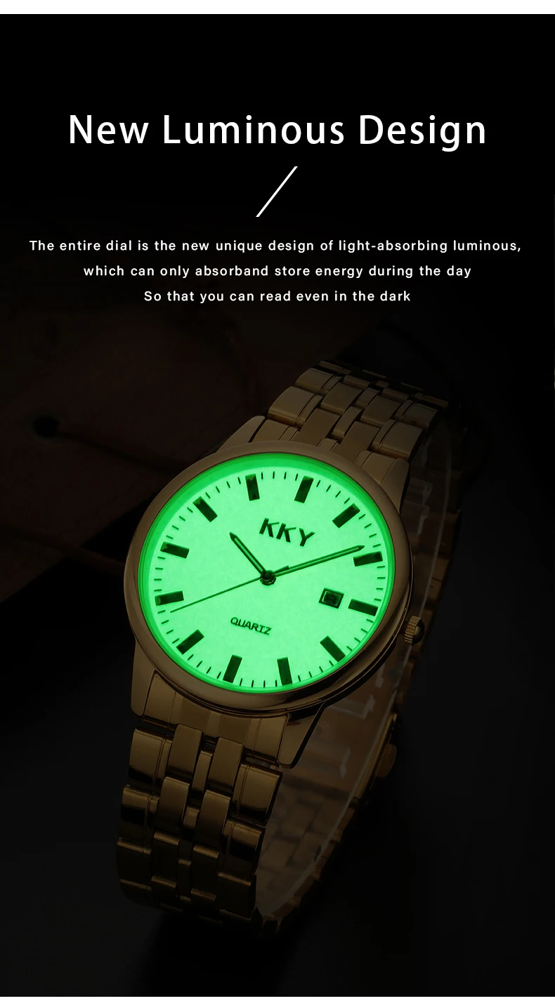 KKY New Brand Creative Golden Briquette Design Quartz Men Women Watches Relogio Masculino Luxury Wrist Watches Female Male Clock
