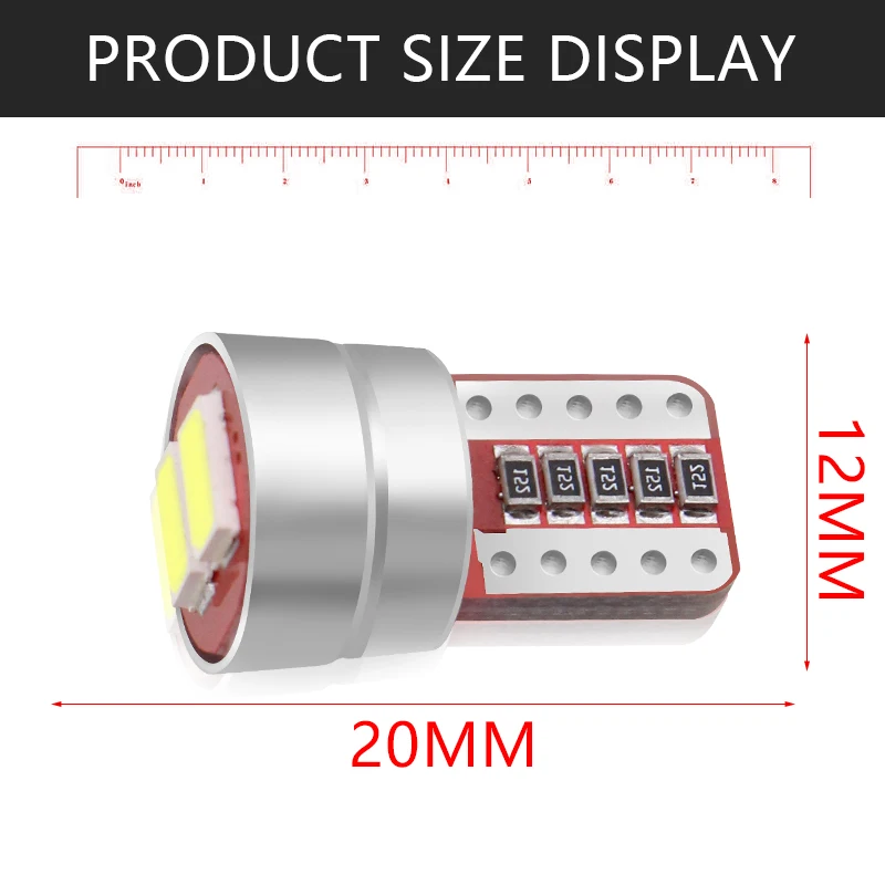 2X T10 Canbus Non polar 120MA 2 SMD 5630 LED 2SMD 5630 Super bright Car styling lighting 194 W5W 2smd T10 wedge projector DC 12V