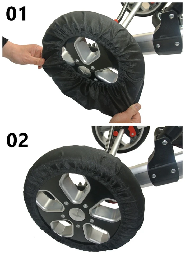 2 шт., аксессуары для детской коляски, чехол для колеса 12-25 см, ширина прогулочная коляска, пылезащитный чехол, аксессуары для коляски