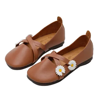 

2020 Autumn Kid's Shoes Women's Shoes Flats Slip-On Flower Fashion All-match Non-slip
