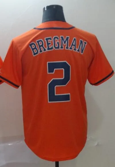 All stitched Men's player George Springer 4 Alex Bregman 2 jerseys - Цвет: AS photo