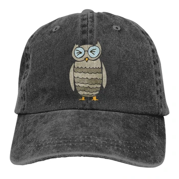 

NOISYDESIGNS Casual Retro Washed Men Women Peaked Hip Hop Fashion Adjustable Baseball Hat Owl Printed Summer Sun Protection
