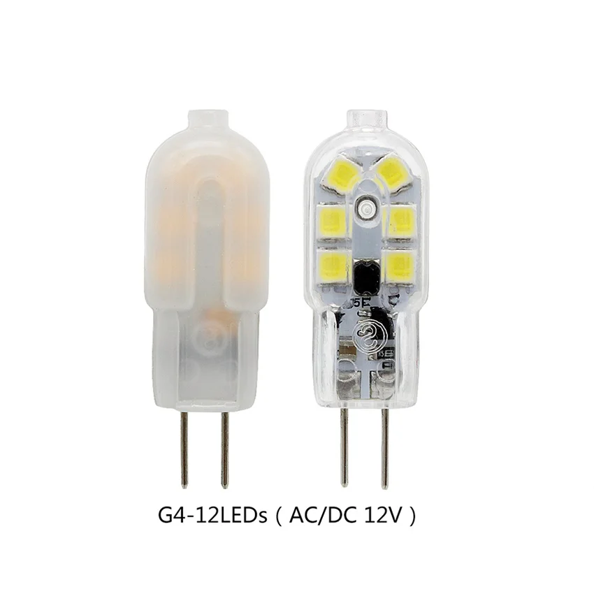10 шт./лот 3 Вт 12 светодиодов SMD 2835 G4 Светодиодная лампа AC DC В замена галогенная для