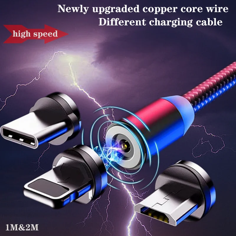 Магнитный USB кабель для быстрой зарядки iPhone6 6 7 8 samsung Xiaomi зарядного устройства type C