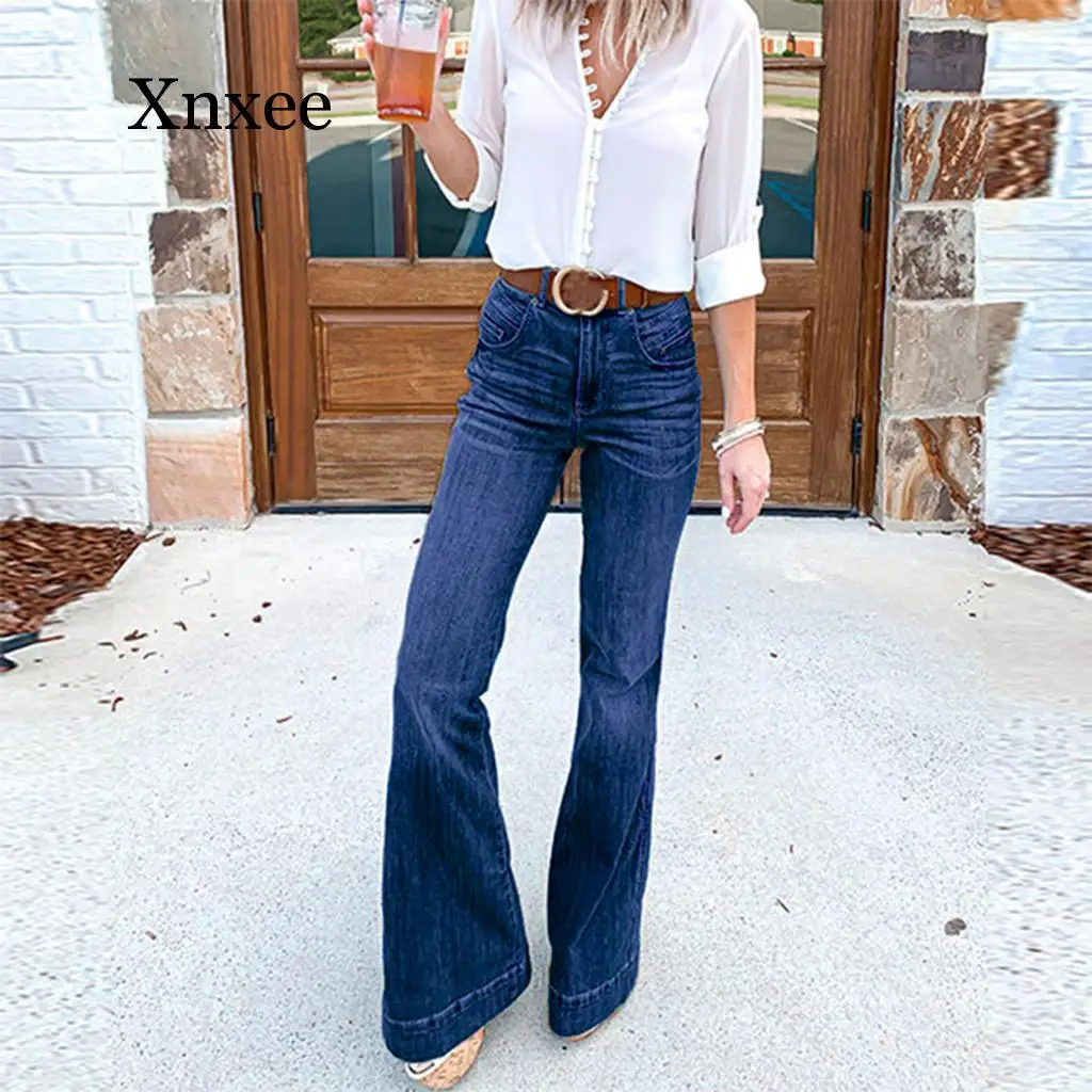 2020 New Spring Women Flare Jeans Bell 
