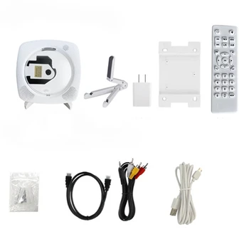 

Portable CD Player Wall Mountable DVD Player FM Radio with Bluetooth and Remote Control Built-in HiFi Speakers (US Plug)