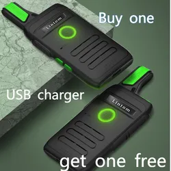 Walkie talkies walkies longue portée rechargeables, lot de 2, avec écouteur, batterie Li ion et chargeur inclus 