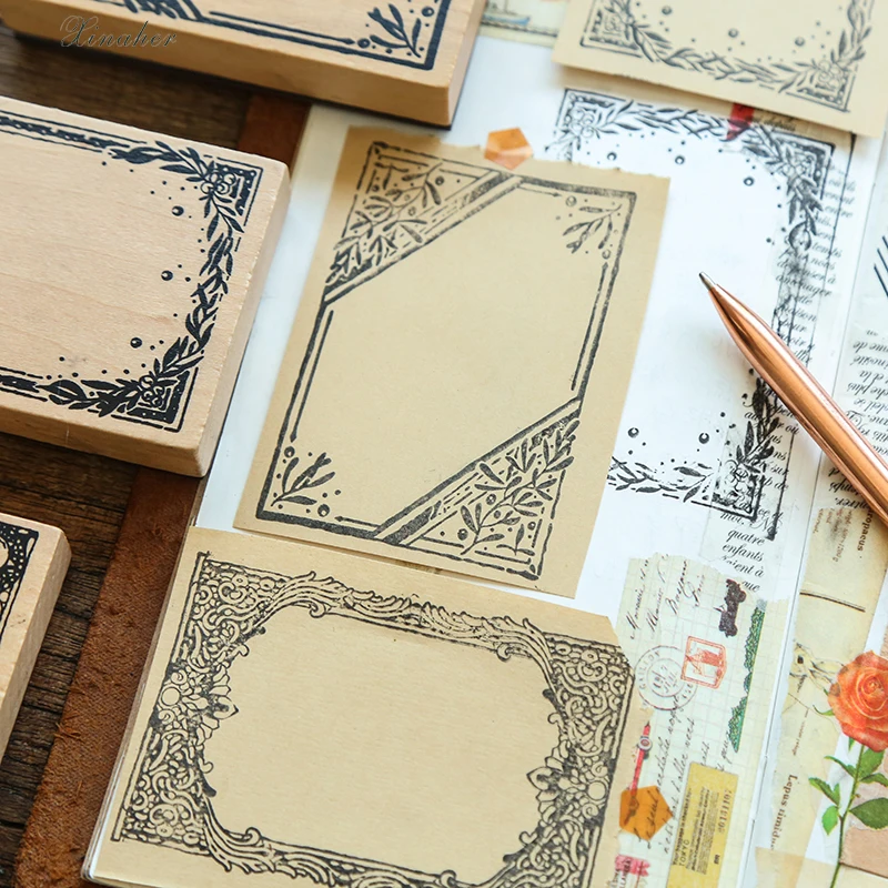 XINAHER винтажные бордюры серии украшения штамп деревянные резиновые штампы для stationery канцелярские принадлежности DIY ремесло Стандартный штамп