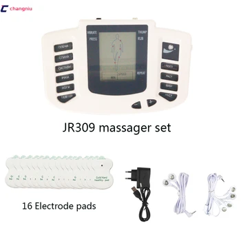 

Electrical Muscle Stimulator Russian/English Button Therapy Massager Pulse Tens Acupuncture Full Body Massage Relax Care 16Pads