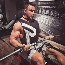 Стильный жилет для занятий фитнесом для детей, майка для бега, впитывающая пот, дышащая футболка без рукавов из чистого хлопка, свободная футболка с принтом R