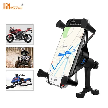 

Motorcycle Wireless Wired Charging Two-in-one Charger Mobile Phone Multi-Function Navigation Bracket With Switch Voltmeter