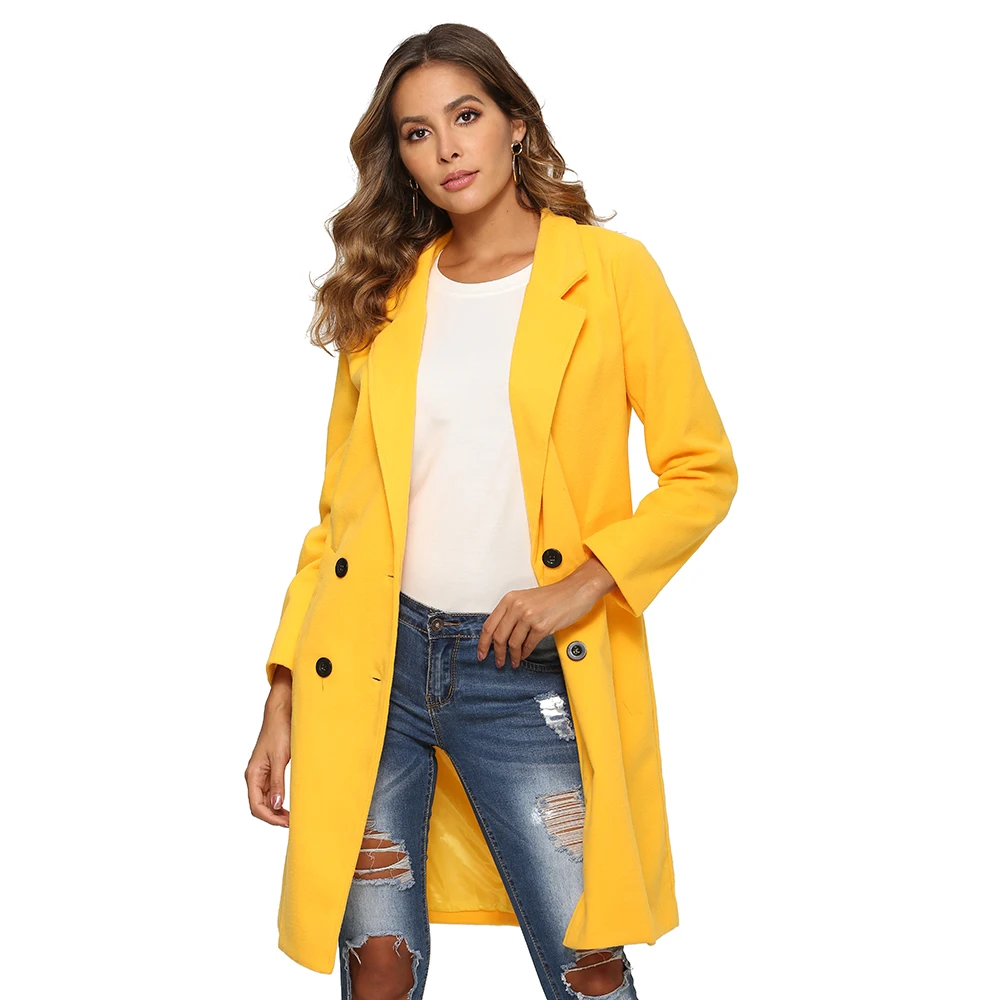 Koop 2019 Nieuwe Winter Vrouwen Wollen Jas Plus Size Turn Down Kraag Casual Slim Wol Blends Jas Jas Elegante Oversize uitloper 3xl