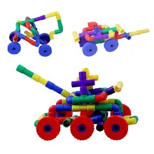 60/70/80pcs Colorful Educational Water Pipe Building Blocks Set DIY Assembly Kids Toy Education Toys For Children Imagination