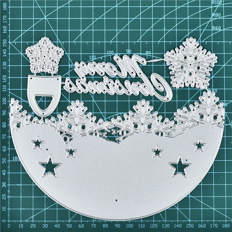 

DiyArts Snowflake Merry Christmas Metal Cutting Dies New 2019 Craft Dies Scrapbooking Album Embossing Stencil Die Cut Decor