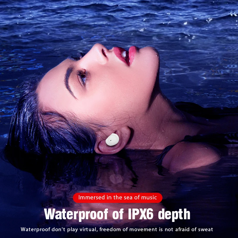 HP01 TWS 5.0 Fingerprint Touch Mini Bluetooth Earphones Waterproof Wireless In-Ear Earbuds Stereo Noise Isolation Mic For Phone