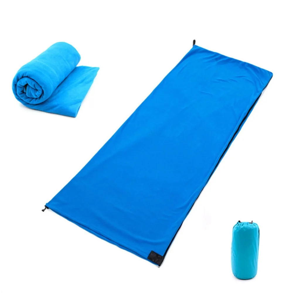 Portable Sleeping Bag Outdoor Camping Hiking Ultra-Fine-High-Density Fleece Bed