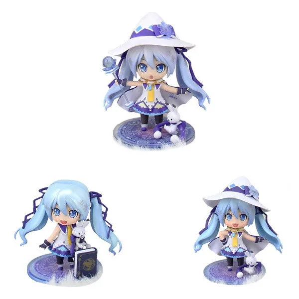 Snow Magic Q Version Hatsune Miku Japanese Anime Figures Pvc Model Collection Piece Action Figure For Christmas/birthday Gift | Игрушки и