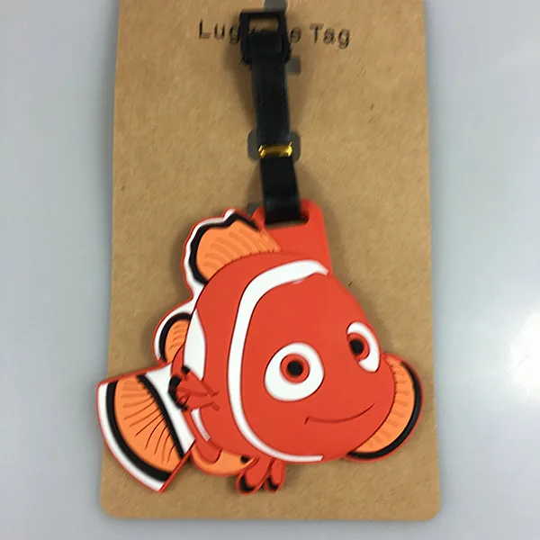 Little dinosaur Luggage silica gel luggage tag Animal Cartoon Suitcase ID Addres Holder Baggage Boarding Portable Label