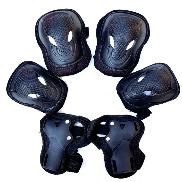 

6pcs/1 Set Cycling Roller Skating Protector Gear Pad Guard Set For Knee Elbow Wrist Durable Skateboard Skiing Protector Low Sale